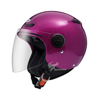 【ZEUS】安全帽 ZS-210BC 素色 珍珠糖果桃紅 內鏡 內建墨鏡 半罩帽 飛行帽 210BC｜耀瑪騎士