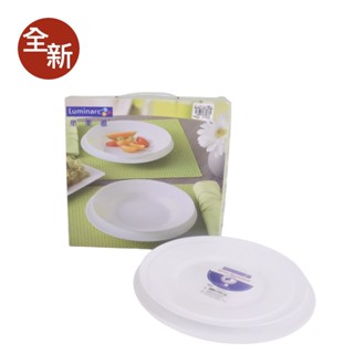 金卡價253 全新 Luminarc法國3入樂美雅白色強化玻璃耐高溫餐盤 399900026816 04