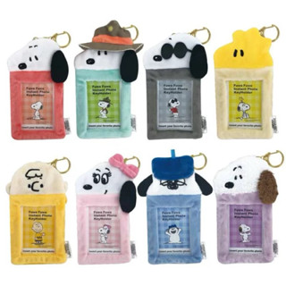 日本正版 史努比 snoopy 查理布朗 Olaf歐拉夫 糊塗塔克 絨毛票卡套 拍立得收納套掛飾 偶像推活 照片套 吊飾