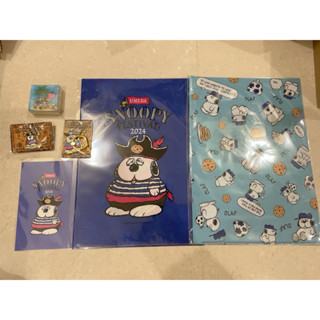 日本限定 大阪 梅田展 阪急 奧夫拉 Olaf 史努比 Snoopy 海盜 奧拉夫 文具 資料夾 指環扣 別針 便條紙