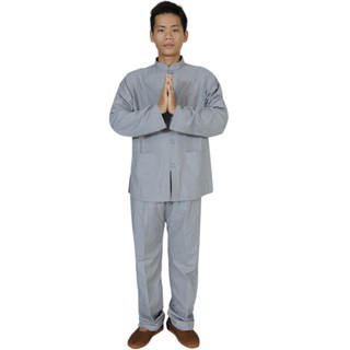 現貨供應 弘喧 Ｂ級居士服 男 居士服套裝 僧服 僧衣 無退換貨 海清 袈裟 茶服 禪修服 米通布 佛系 拜佛 禮衣