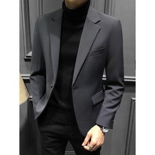 🔥【換季上新】西裝外套高階感西服男士小西服韓版西裝商務正裝休閒外套修身男裝百搭小西服高檔男裝青年痞帥英倫小西服
