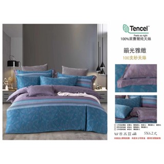Tencel 100%100天絲 雙人/加大/特大 薄床包舖棉兩用被四件式組 床罩組