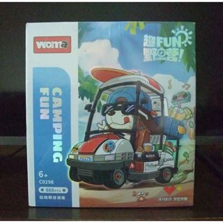 多款玩具~WOMA沃馬積木 超FUN野營CAMING 比格耶沙灘車、POLI波力 益智積木(粉色安寶)、積木花+花瓶套裝