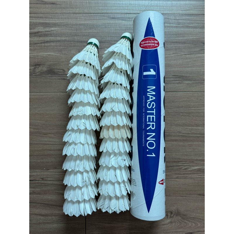 勝利Master 1.master A.藍蓋，鵝毛比賽級二手羽毛球，耐打系數高！適用練習球，兒童play.