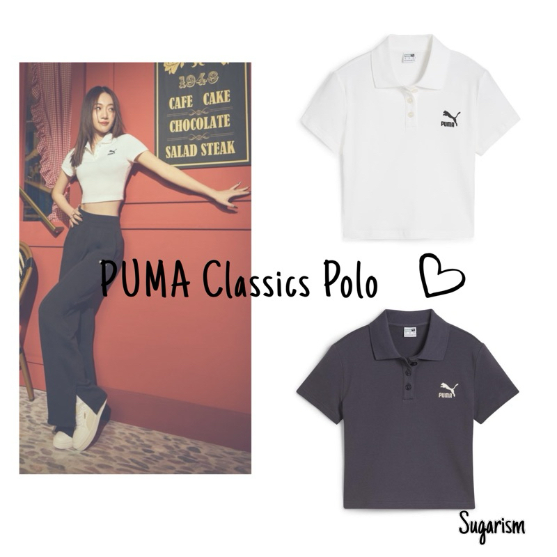 PUMA Classics 寶貝短袖 Polo衫 女性 短版 合身 吳卓源同款 白62804802 黑62804801