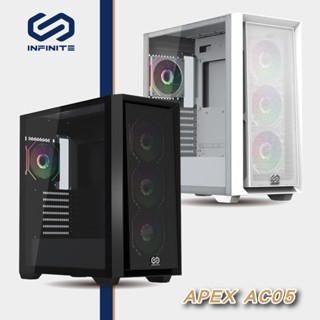 【528工兵】INFINITE APEX AC05 (黑/白)A-RGB4風扇 E-ATX主機板 卡扣式側板 TYPE-C