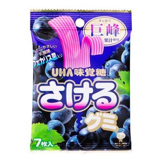 「 精選日貨」- 日本 UHA味覺糖 手撕軟糖 巨峰葡萄口味