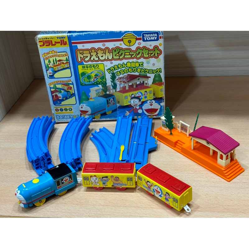 （二手、故障品）TAKARA TOMY 哆啦A夢火車組 火車 軌道 場景 小叮噹 玩具
