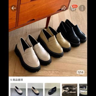 韓國代購 5cm厚底 樂福鞋 皮鞋 蝦皮免運