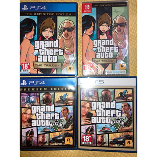 PS4 SWITCH PS5 全新二手現貨 俠盜獵車手 5 GTA 三部曲 最終版 (臺灣代理 收錄三部系列作)-中文版