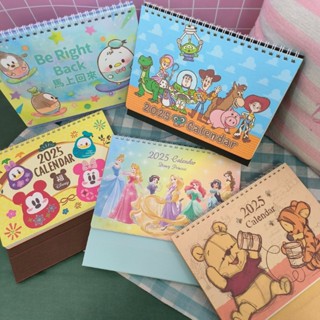 💗正版臺灣製💗2025年 迪士尼 三角桌曆 平面桌曆 桌曆 月曆 公主 維尼 玩具總動員 唐老鴨 米奇 卡通桌曆 A5