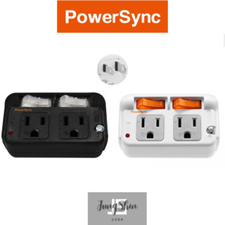 群加 ϟ 2開2插 3P防雷擊壁插/ 黑/白/powersync/獨立開關/節能/轉接功能