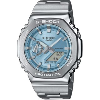 CASIO 卡西歐 G-SHOCK 金屬光系列八角雙顯電子錶手錶 GM-2110D-2A