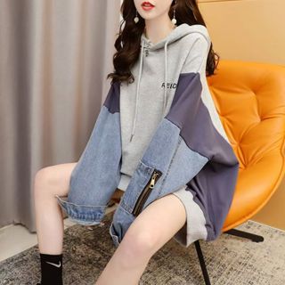 【Jaylee】秋冬上衣 薄款外套 連帽衛衣女 長袖t恤 大學t 帽t 長袖上衣 衛衣女 大碼女裝 寬鬆上衣 長袖女