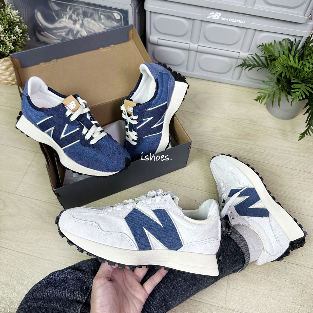 iShoes正品 New Balance 327 女鞋 流行 牛仔藍 休閒鞋 WS327JA WS327JB B