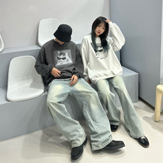 墨鏡貓貓長袖大學T（現貨）