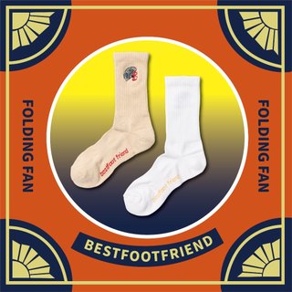 (Wings Select) BEST FOOT FRIEND BFF Folding Fan 摺扇 兩色 襪子 機能