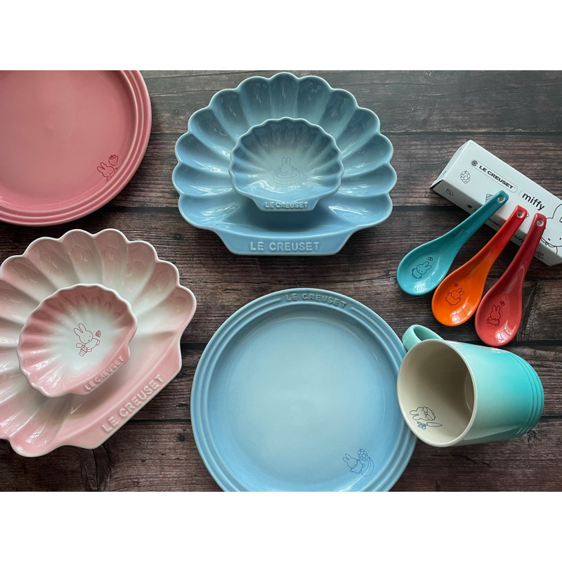 【愛咪雜貨小舖】全新Le creuset Miffy 米飛兔系列 圓盤 中式湯匙 味噌湯碗 單柄調理鍋 便利湯鍋