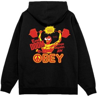 OBEY 112843925 LIVE AGAIN NOW PULLOVER HOODIE 帽T (黑色) 化學原宿