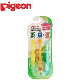 【 Pigeon貝親】乳齒牙刷組 乳齒三階段訓練刷牙 擋片安全設計 Perfect baby