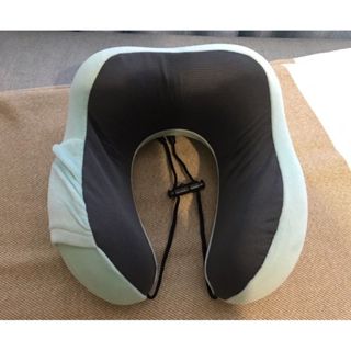 TOYOTA 記憶棉 旅行枕 飛機枕 （Tiffany蒂芬妮藍)