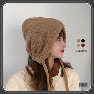 【OTDSHOP】加絨保暖軟萌護耳帽 可愛毛帽 連帽 包耳 羊羔毛 雷鋒帽 漁夫帽 帽子 百搭 羊毛帽 秋冬 保暖 清新