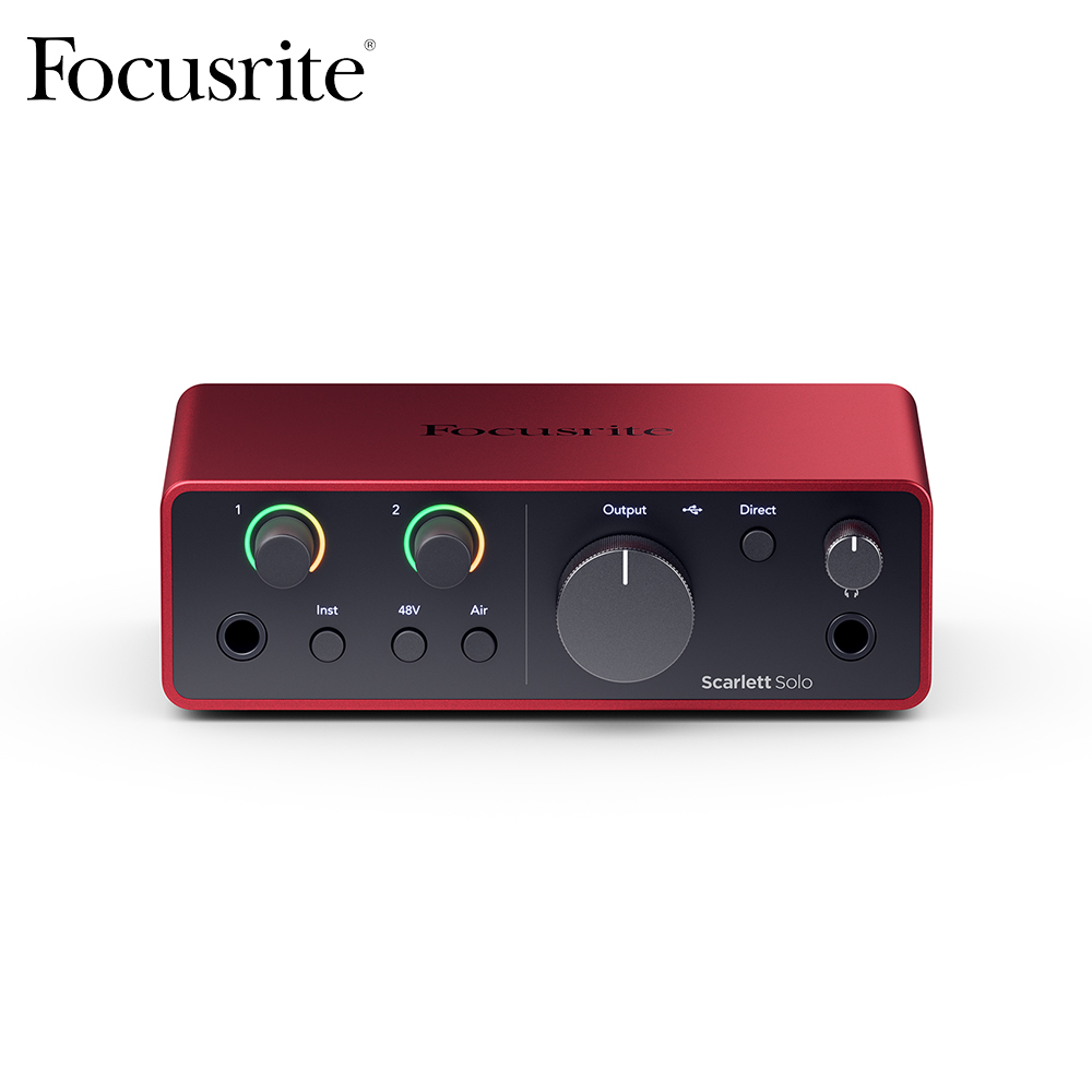 【Focusrite】Scarlett Solo 第四代錄音介面｜穎凱公司貨 保固3年