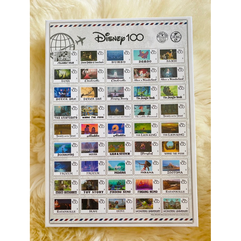 現貨 必買 迪士尼 100週年 紀念 郵票 拼圖 1000片 Disney 韓國拼圖