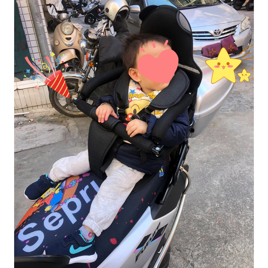🔥台灣現貨🔥超商免運🚀加高椅背頭枕【可開車廂】機車兒童後置座椅 後置座椅 兒童機車座椅 機車兒童後座椅 機車兒童椅