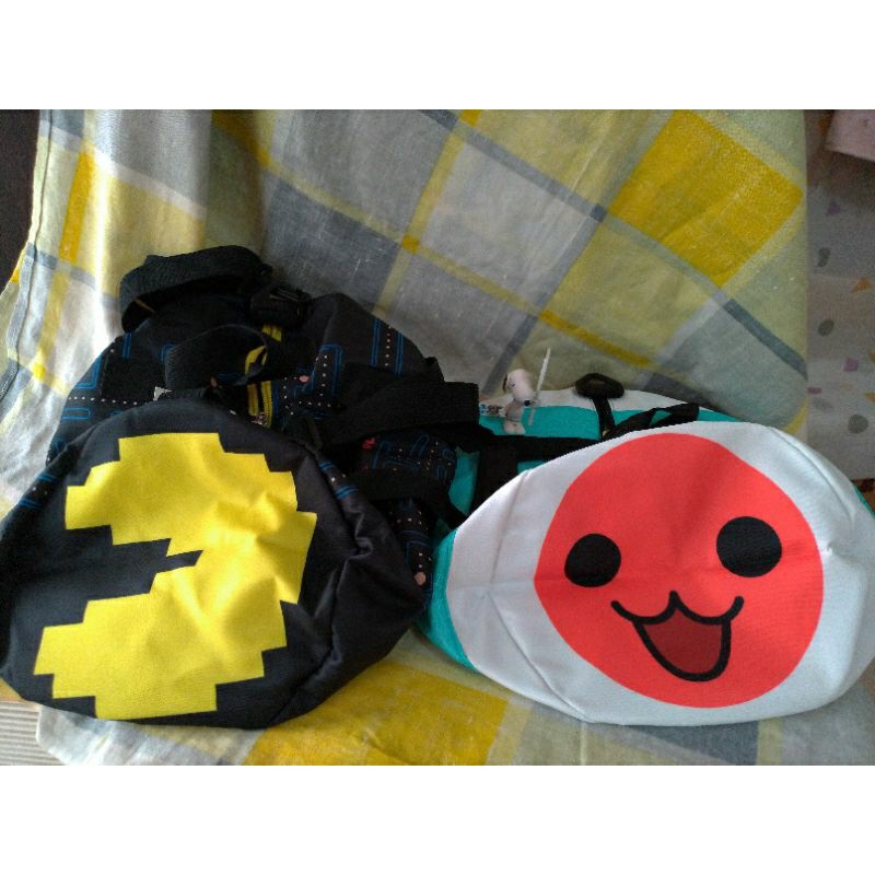 *潤餅小舖*太鼓達人/Pac-Man小精靈側背圓筒包揹帶可拆