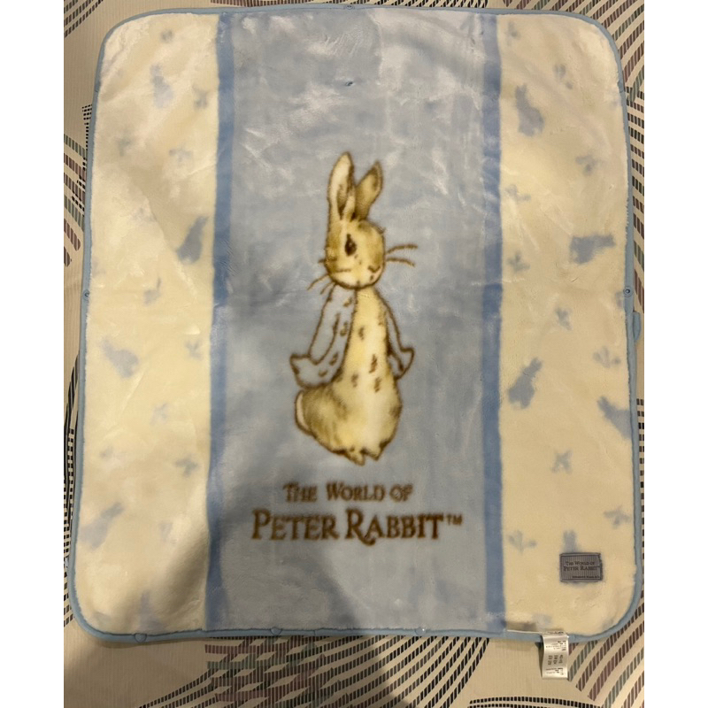 Peter rabbit彼得兔防踢袖毯藍色（二手）