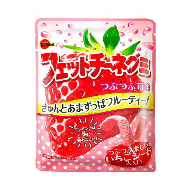 斷貨絕版品 Bourbon 北日本 日本軟糖 草莓風味軟糖 長條軟糖 fettuccine 條糖日本零食糖果 FET