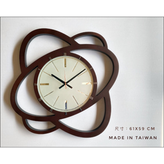 知名大廠設計 木製原子時鐘 幾何藝術造型鐘 不規則壁鐘 掛鐘 靜音時鐘 機芯 簡約風現代風時鐘 造型時鐘 限量促銷