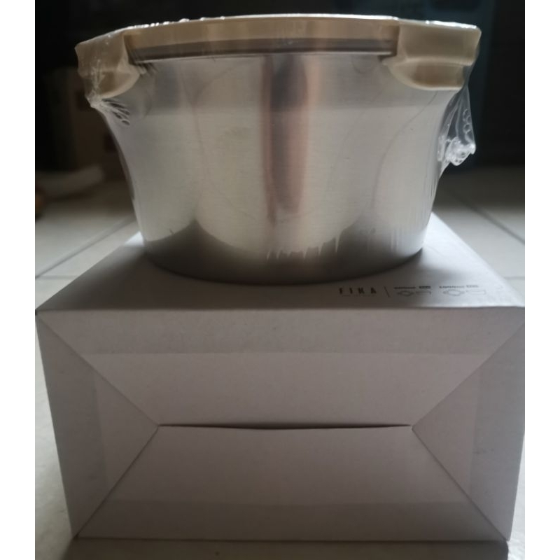 NEOFLAM 316不鏽鋼圓形保鮮盒2入一組組容量600ml+1000ml-北歐FIKA款(烤箱適用)