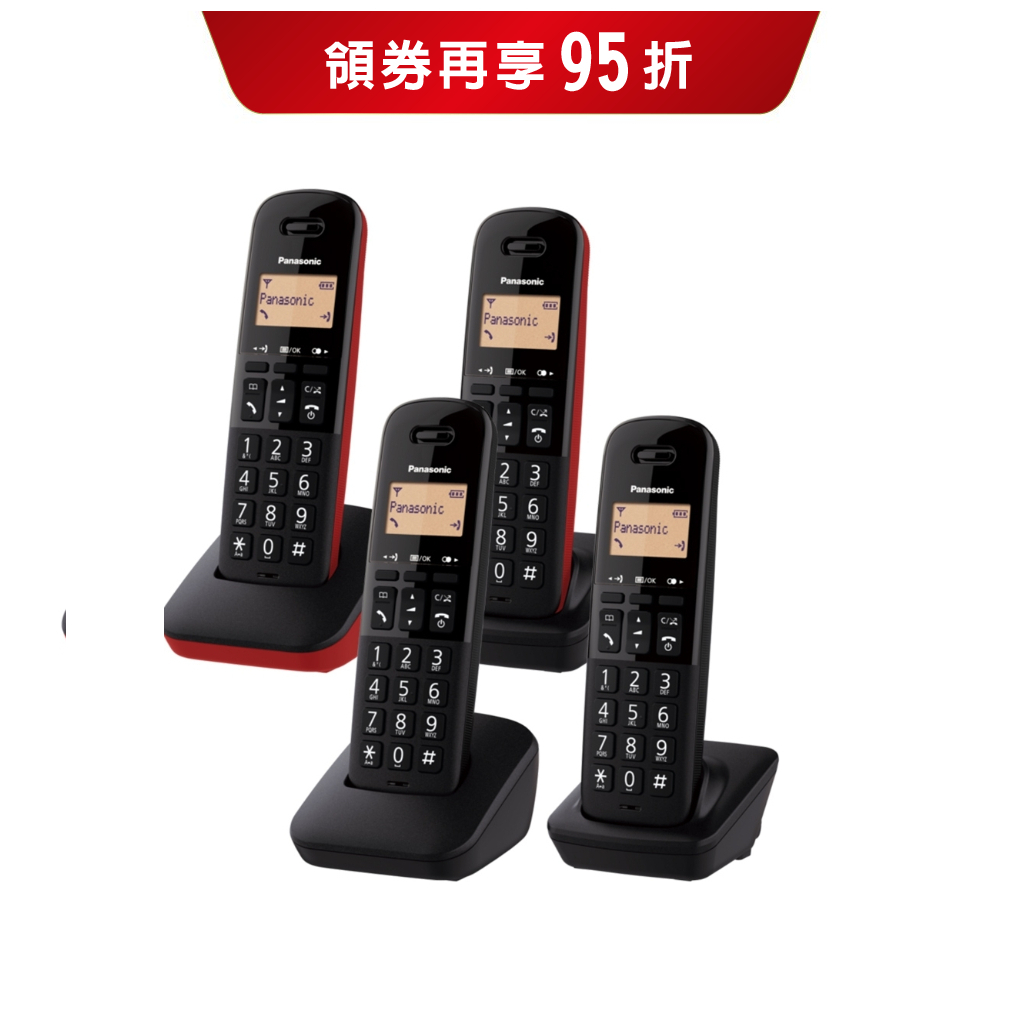 Panasonic 國際 KX-TGB312TW 數位無線電話雙子機 可封鎖騷擾電話 來電顯示 無線電話 電話 家用電話