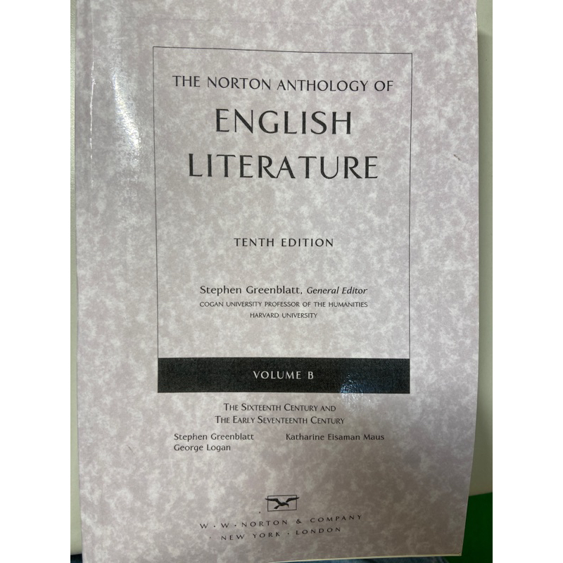 The Norton Anthology of English Literature 10e 16&amp;17 century