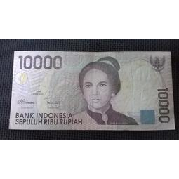 【全球硬幣】印尼紙鈔 Indonesia 印度尼西亞 1998年 10000Rp XF