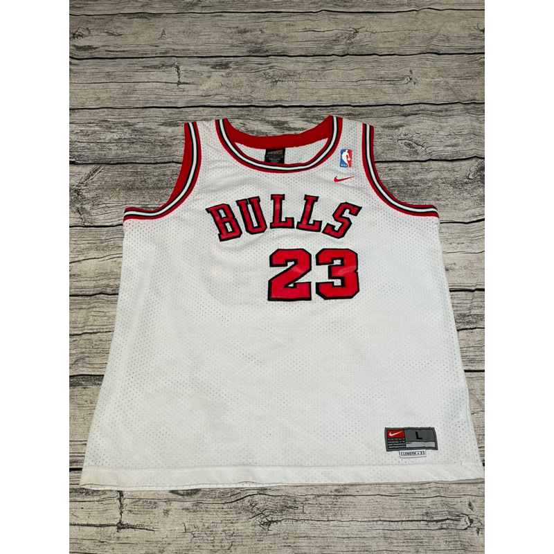 NBA球衣 Michael Jordan 喬丹 公牛 Bulls 新人白 青年版L號