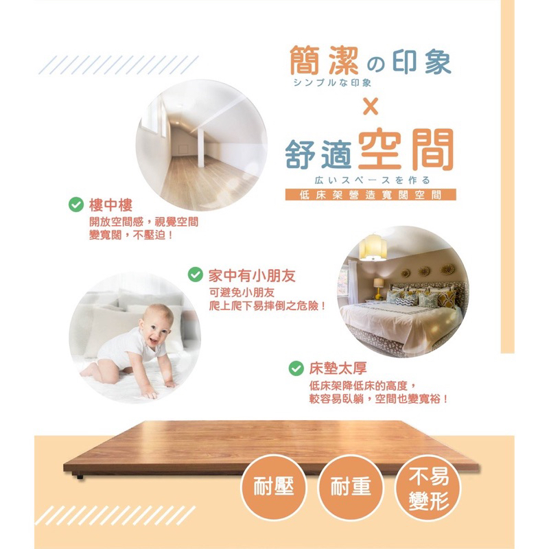 ［二手］超堅固高度10公分6分板床底/六分板床架/低床架