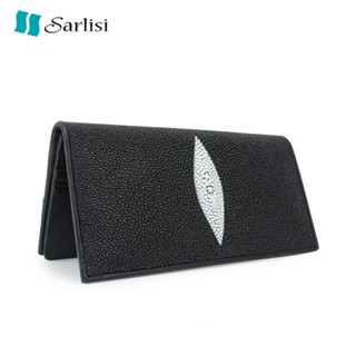 【臺灣出貨】【Sarlisi 】夏麗絲真皮珍珠魚皮錢包女長款新款長夾質感兩折手拿包