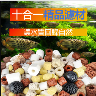 魚缸過濾材料濾材珊瑚骨陶瓷環火山石 水族 養魚用品濾材約500g