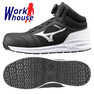 【Work house】 美津濃 MIZUNO BOA 長筒 輕量工作鞋 安全防護鞋 防滑防油 F1GA234009