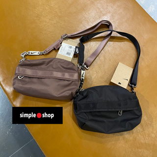 【Simple Shop】NIKE 鍛面 側背包 鏈帶 金屬 鍊條 運動 側背包 咖啡色 黑色 CW9304-291