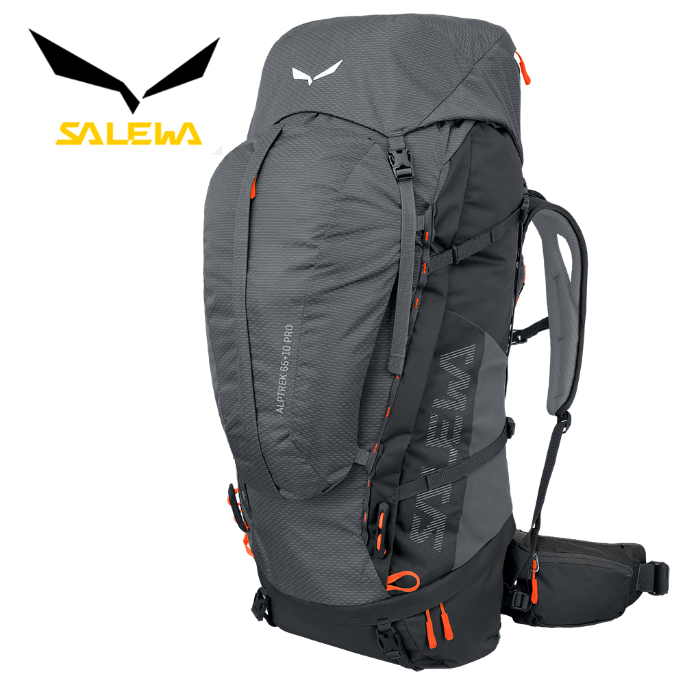 【SALEWA 義大利】ALP TREK 65+10 PRO 登山背包 影灰｜健行背包 徒步旅行背包 重裝背包
