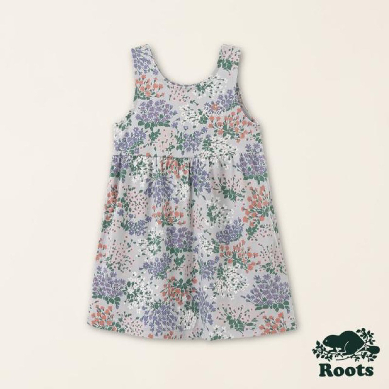 Roots小童喚起自然之心系列 3T滿版印花背心洋裝(霧藍紫)gapRLTommy3y連身裙
