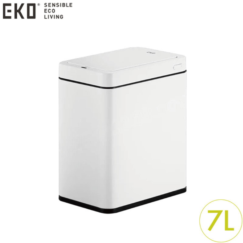 【EKO】倩影SLIM感應垃圾桶/HG1653-1(7L/啞光白) | Tiamo品牌旗艦館