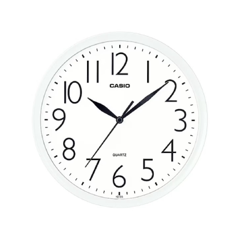 CASIO卡西歐簡潔大方的三針-時、分、秒針設計 圓形掛鐘 IQ-02 IQ-01 IQ-05
