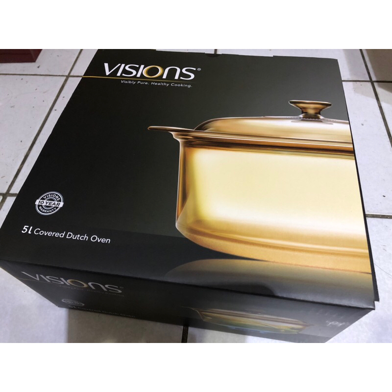 全新公司貨【康寧 Visions】5L晶彩透明鍋 (寬鍋) 面交價