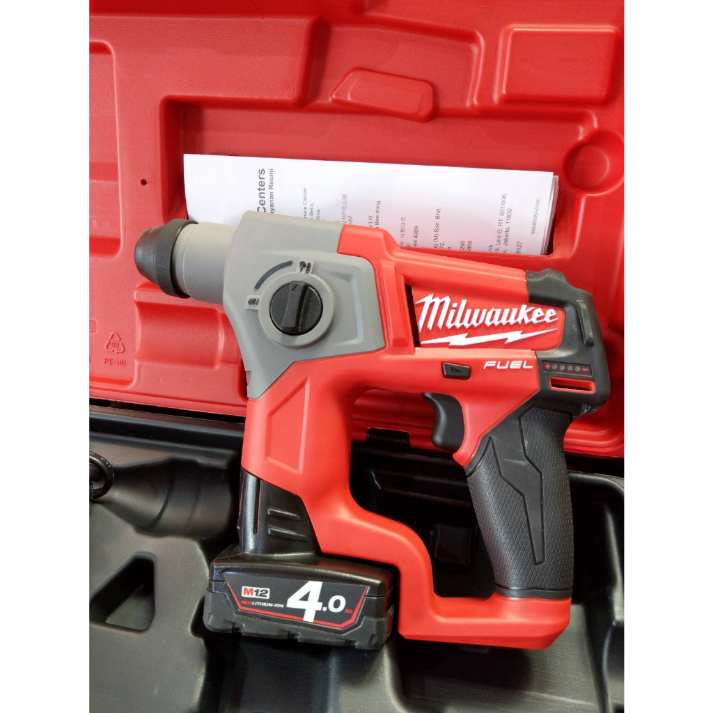 【Power 五金電動工具】美國 米沃奇 Milwaukee M12CH-402C 12V鋰電無碳刷 免出力鎚鑽